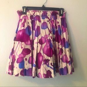 Watercolor high waisted skirt
